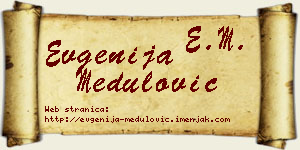 Evgenija Medulović vizit kartica